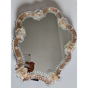 Murano Italy Venetian Glass Table or Wall Mirror Antique, 1960s